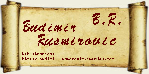 Budimir Rusmirović vizit kartica